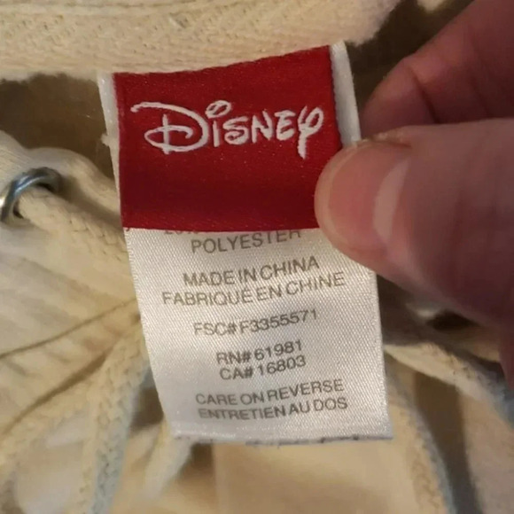 Disney M/L 14-18 Mickey Mouse Cream Sweatshirt - Picture 4 of 8